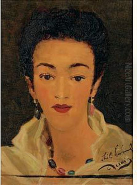 Portrait De Femme Oil Painting by Andre Derain