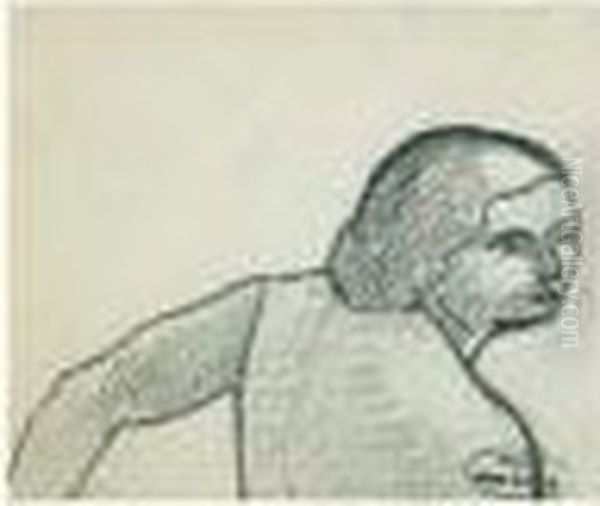 Tete De Femme, Circa 1906 Oil Painting by Andre Derain