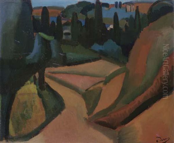 Paysage Aux Environs De Martigues Oil Painting by Andre Derain