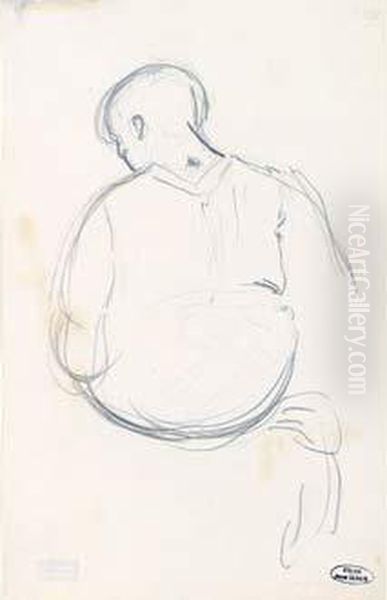 Femme Assise De Dos Oil Painting by Andre Derain