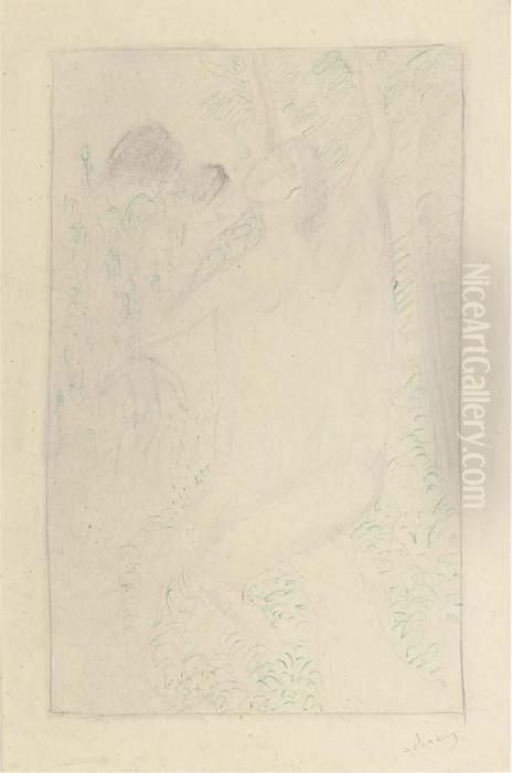 Femme Dans La Foret Oil Painting by Andre Derain