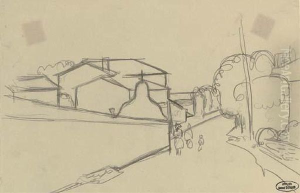 Paysage Oil Painting by Andre Derain