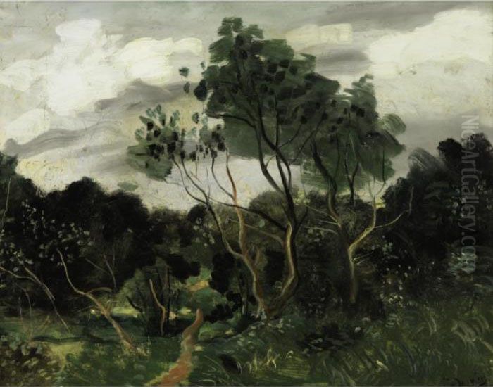 Foret De Fontainbleau Oil Painting by Andre Derain