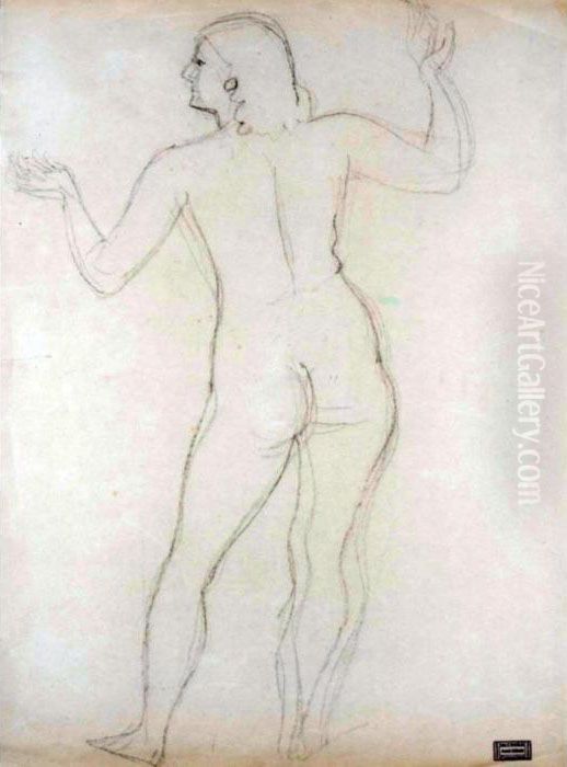 Nu Debout Oil Painting by Andre Derain