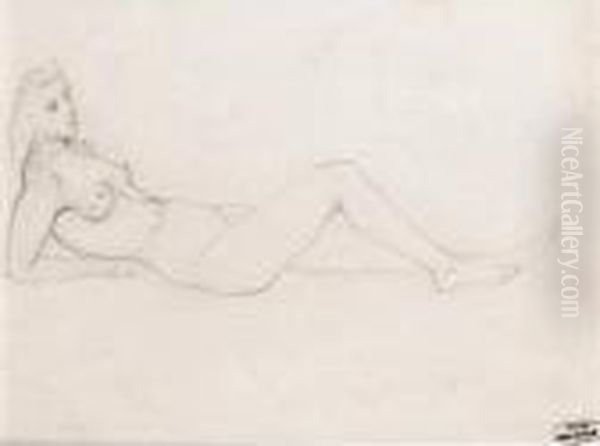 Nu Allonge Oil Painting by Andre Derain