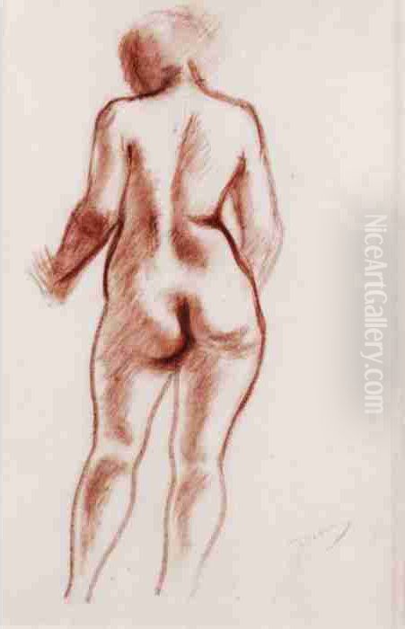 Etude De Nue De Dos Oil Painting by Andre Derain