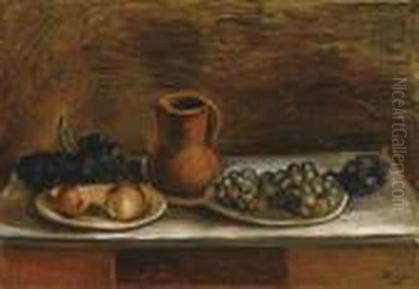 Nature Morte Aux Raisins Oil Painting by Andre Derain