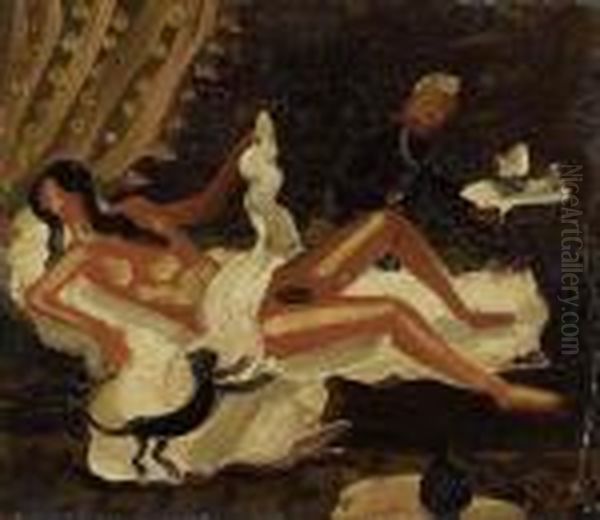 L'olympia, D'apres Manet. Oil Painting by Andre Derain