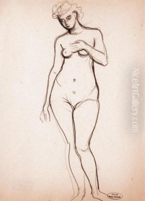 Femme Nue Oil Painting by Andre Derain