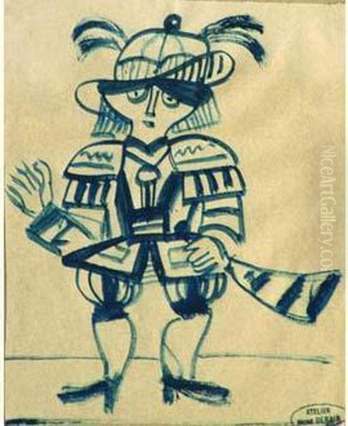 Personnage De Theatre - Vers 1942 Oil Painting by Andre Derain