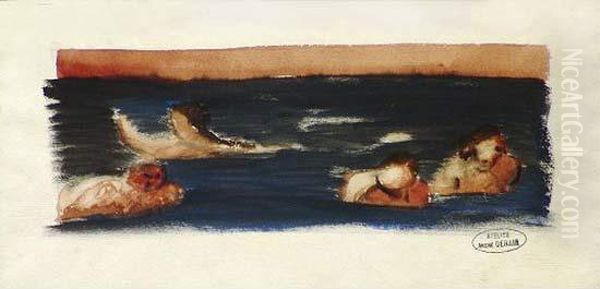 Baigneuses - Vers 1936 Oil Painting by Andre Derain