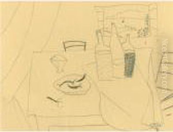 Interieur Oil Painting by Andre Derain