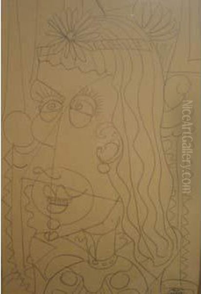 Visage Fantastique Oil Painting by Andre Derain