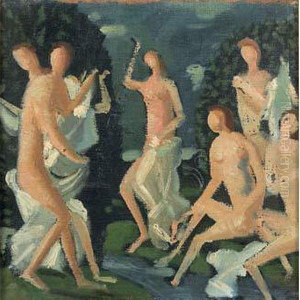 Les Baigneuses Oil Painting by Andre Derain