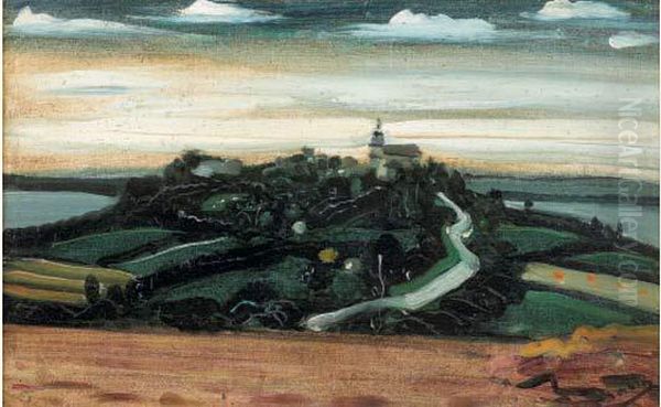 Village En Touraine, Circa 1941/1942 Oil Painting by Andre Derain