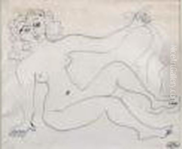 Nu Allonge, Circa 1945 Oil Painting by Andre Derain