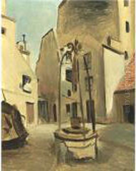 Place Au Puits Oil Painting by Andre Derain