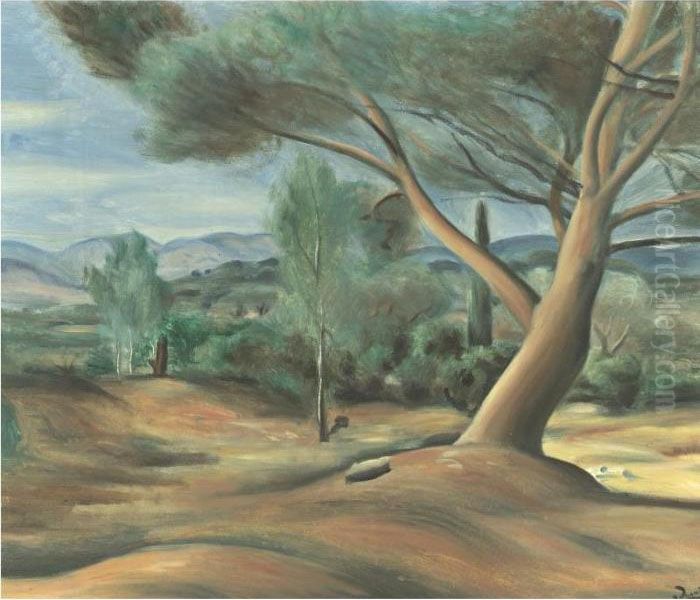 Paysage Aux Lecques Oil Painting by Andre Derain