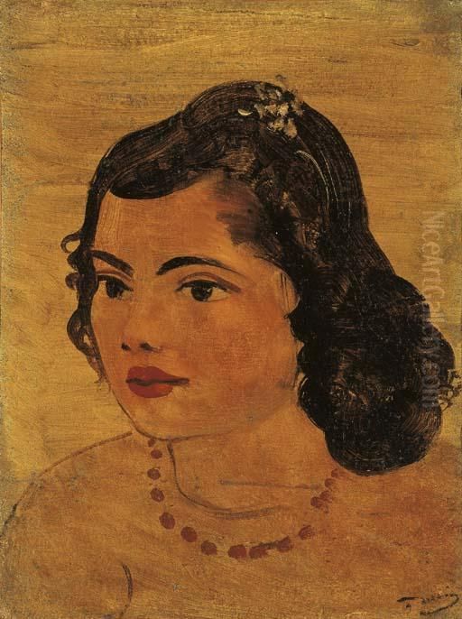 Portrait De Femme Au Collier Oil Painting by Andre Derain