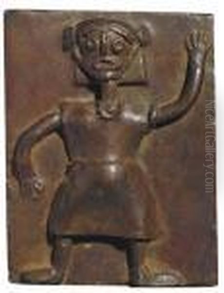 Personnage Au Bras Gauche Leve Oil Painting by Andre Derain