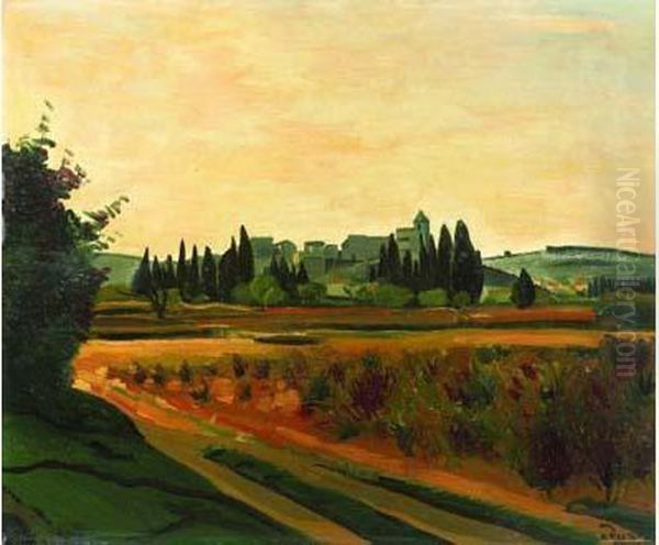 Paysage Aux Pins Oil Painting by Andre Derain