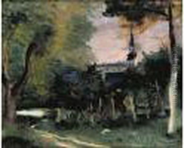 Paysage A Ousson Oil Painting by Andre Derain