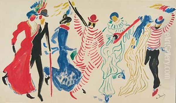 Carnivale Oil Painting by Andre Derain