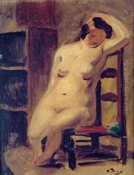 Nu Assis Oil Painting by Andre Derain