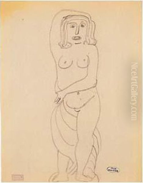 Nu Debout Oil Painting by Andre Derain