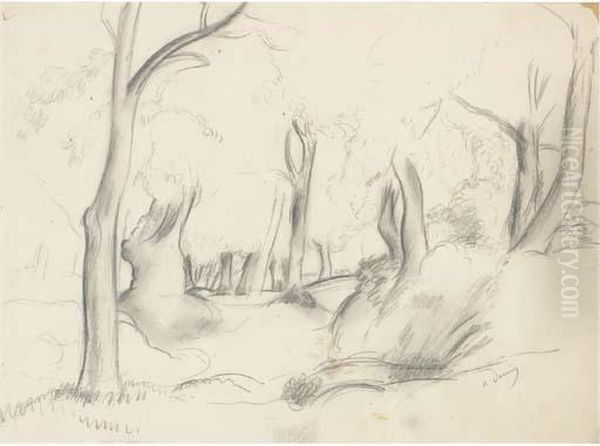 La Foret Oil Painting by Andre Derain