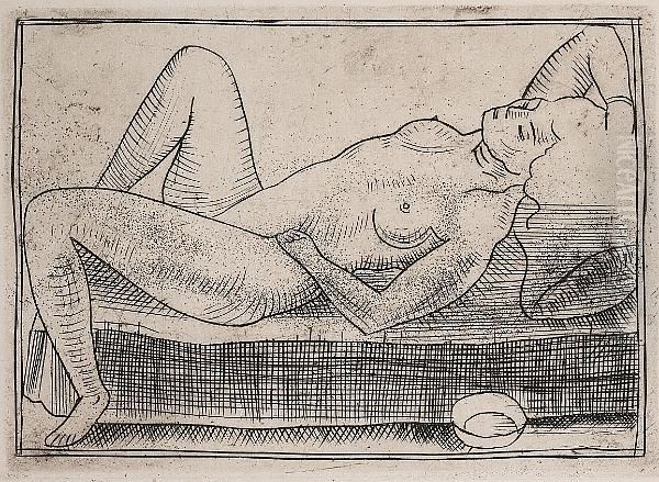 Nue Etendue Oil Painting by Andre Derain