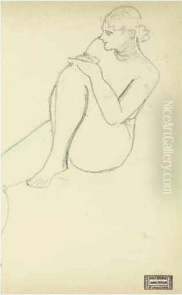 Femme Assise Oil Painting by Andre Derain