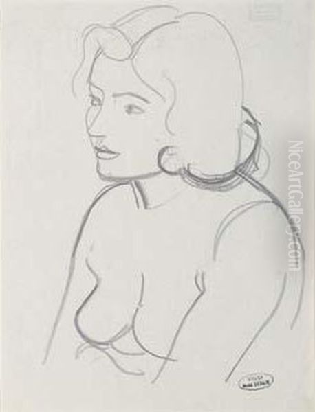 Raymonde Knaublich De Profil (recto) Oil Painting by Andre Derain