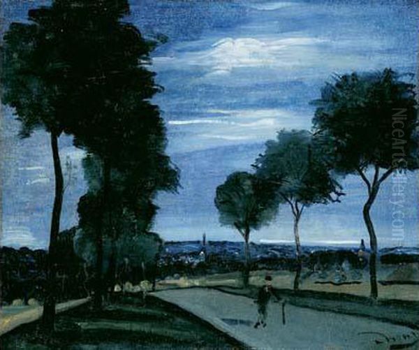 Vue De Donnemarie En Montois, Vers 1942-1943 Oil Painting by Andre Derain