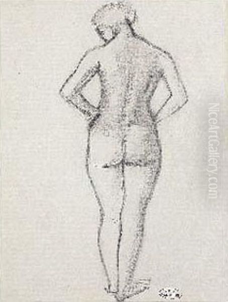 Femme Nue De Dos Oil Painting by Andre Derain