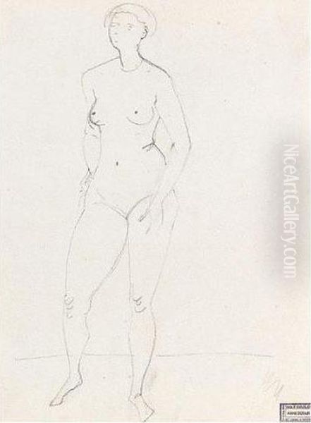 Nu Debout Oil Painting by Andre Derain