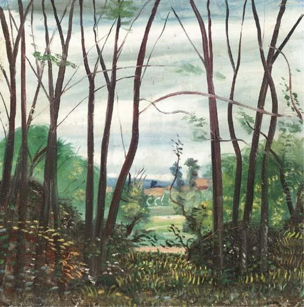 Paysage D'ile-de-france Oil Painting by Andre Derain