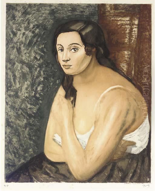 Buste De Femme, By Jacques Villon Oil Painting by Andre Derain