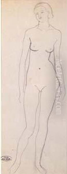 Modele Nu Debout Oil Painting by Andre Derain