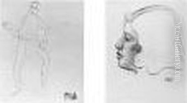 Portrait - Faune Oil Painting by Andre Derain