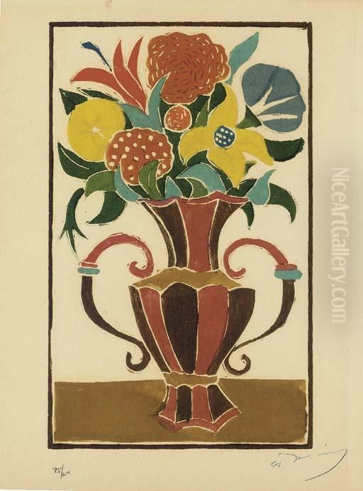 Bouquet Dans Un Vase Oil Painting by Andre Derain