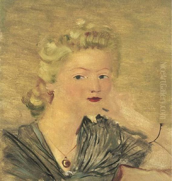 Portrait De Femme Oil Painting by Andre Derain