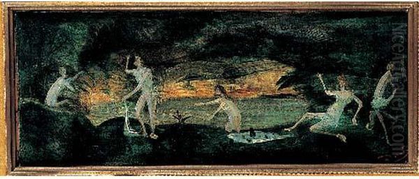 Baigneuses, Circa 1948 Oil Painting by Andre Derain