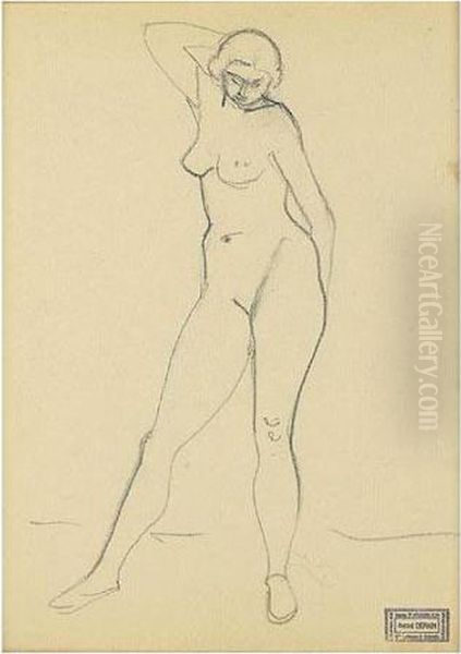 Femme Debout Oil Painting by Andre Derain