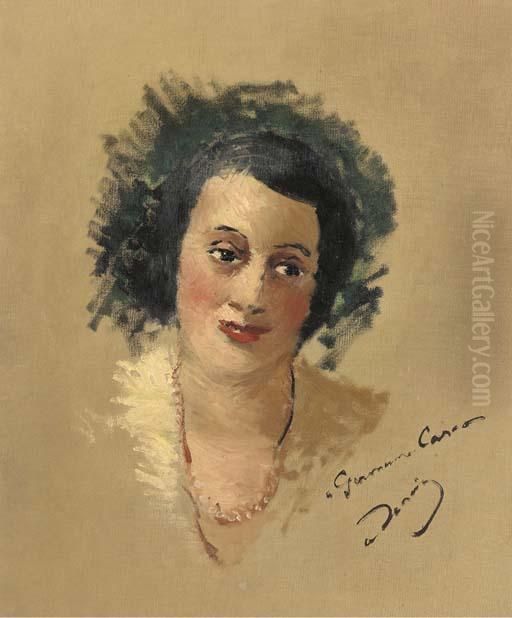 Portrait De Madame Germaine Carco Oil Painting by Andre Derain