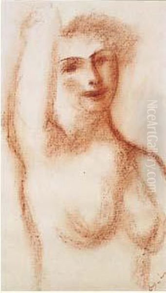 Femme Nue En Buste, Circa 1920 Oil Painting by Andre Derain