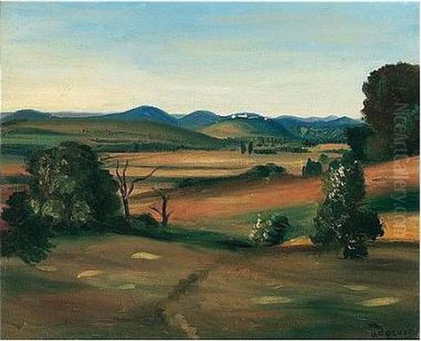Paysage Aux Environs De Villeneuve-les-avignon Oil Painting by Andre Derain