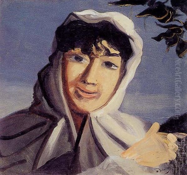 Femme Avec Un Chale Oil Painting by Andre Derain