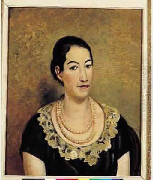 Portrait De Madame Maurice Renou, Circa 1925 Oil Painting by Andre Derain