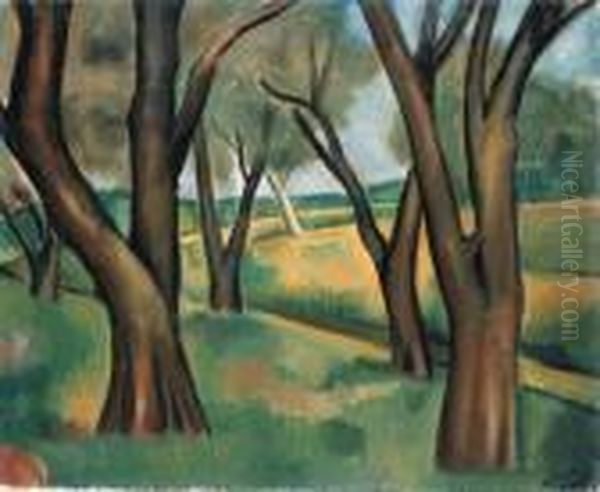 Arbres Cagnes Oil Painting by Andre Derain
